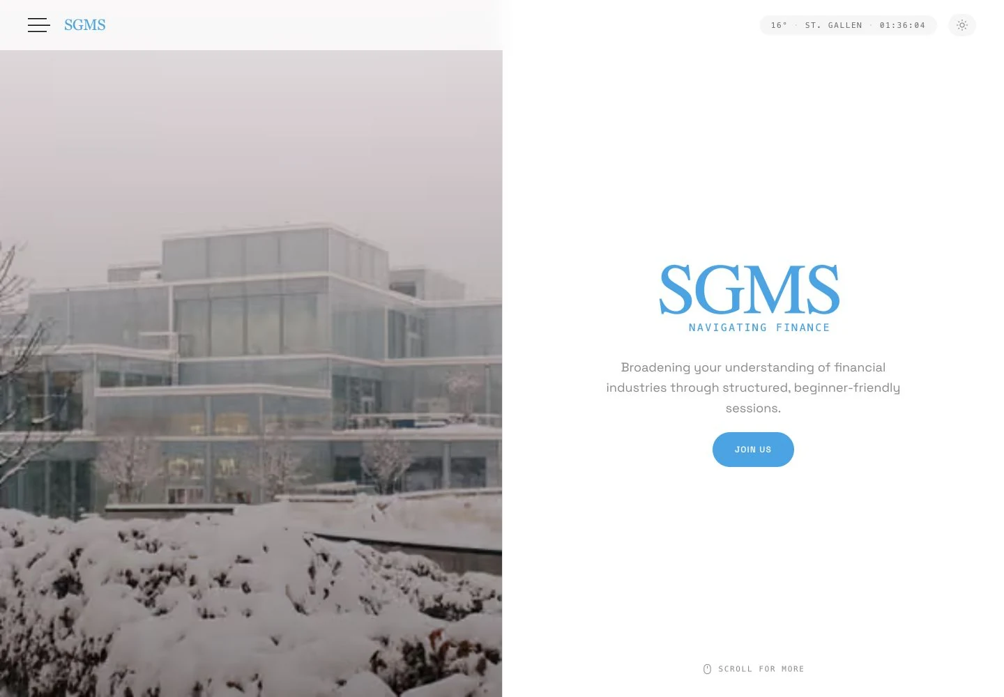 SGMS desktop website