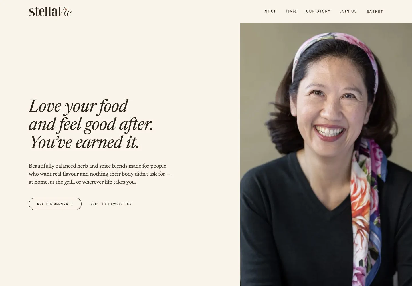 stellaVie desktop website